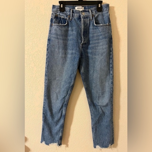 Agolde Riley High Rise Straight Crop Jeans - Picture 2 of 10